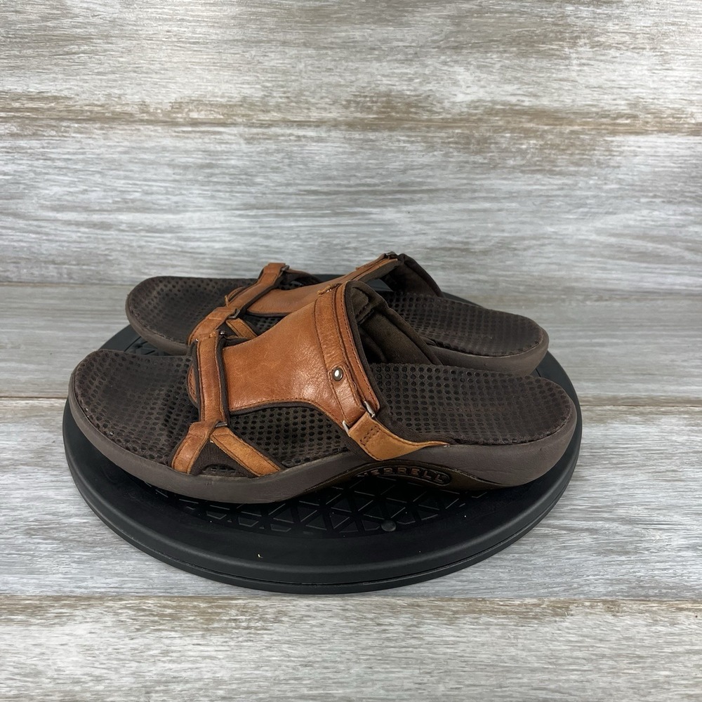 Merrell Women's Glade Autumn Leather Slide Sandals Size 8